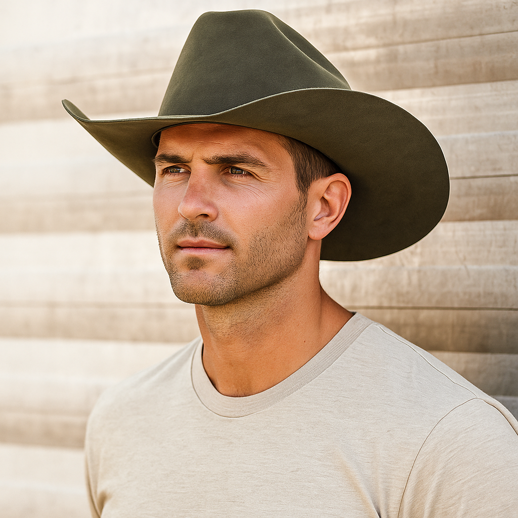 Classic Gray Wool Cowboy Hat