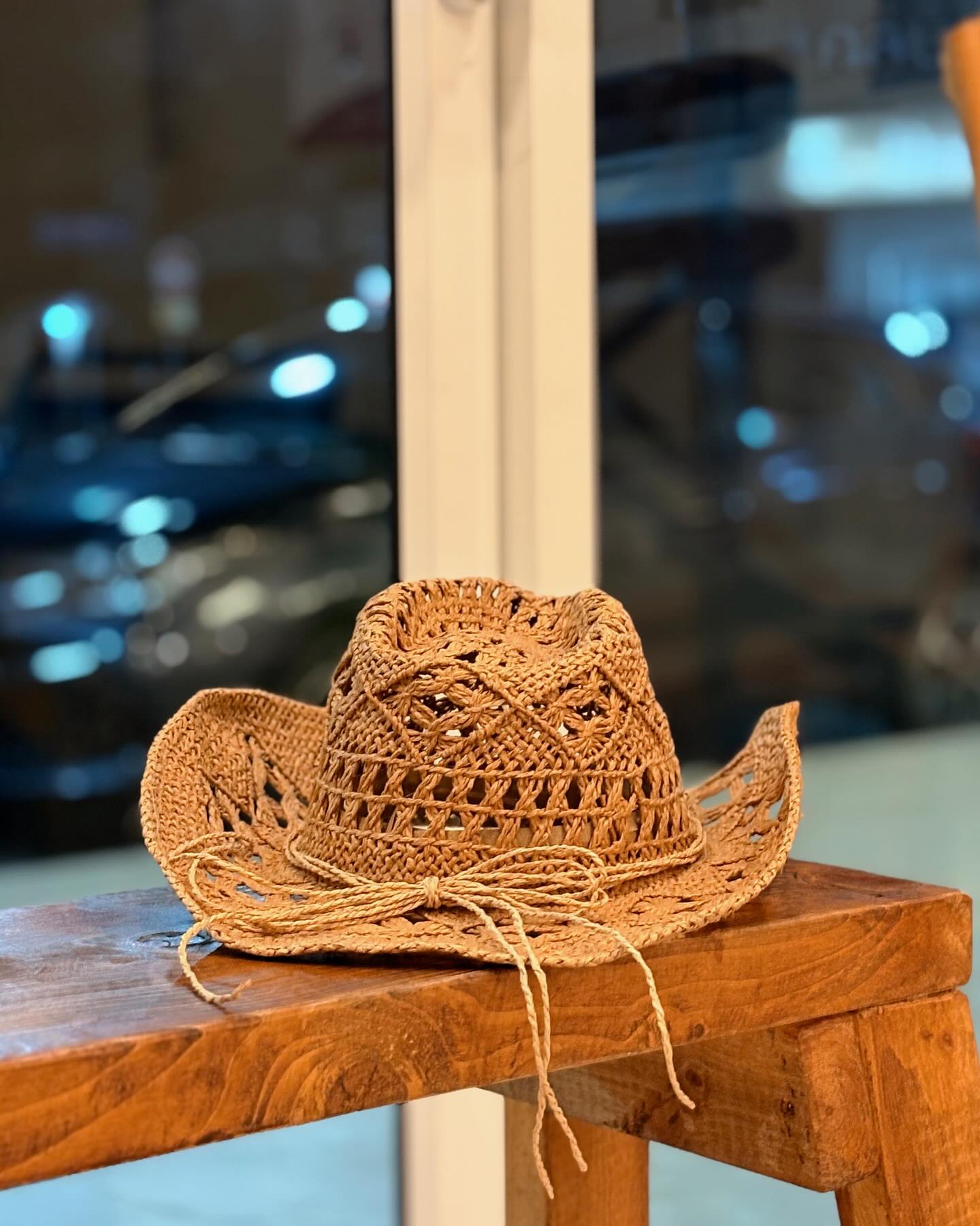 Hand - Crocheted Straw Cowboy Hat