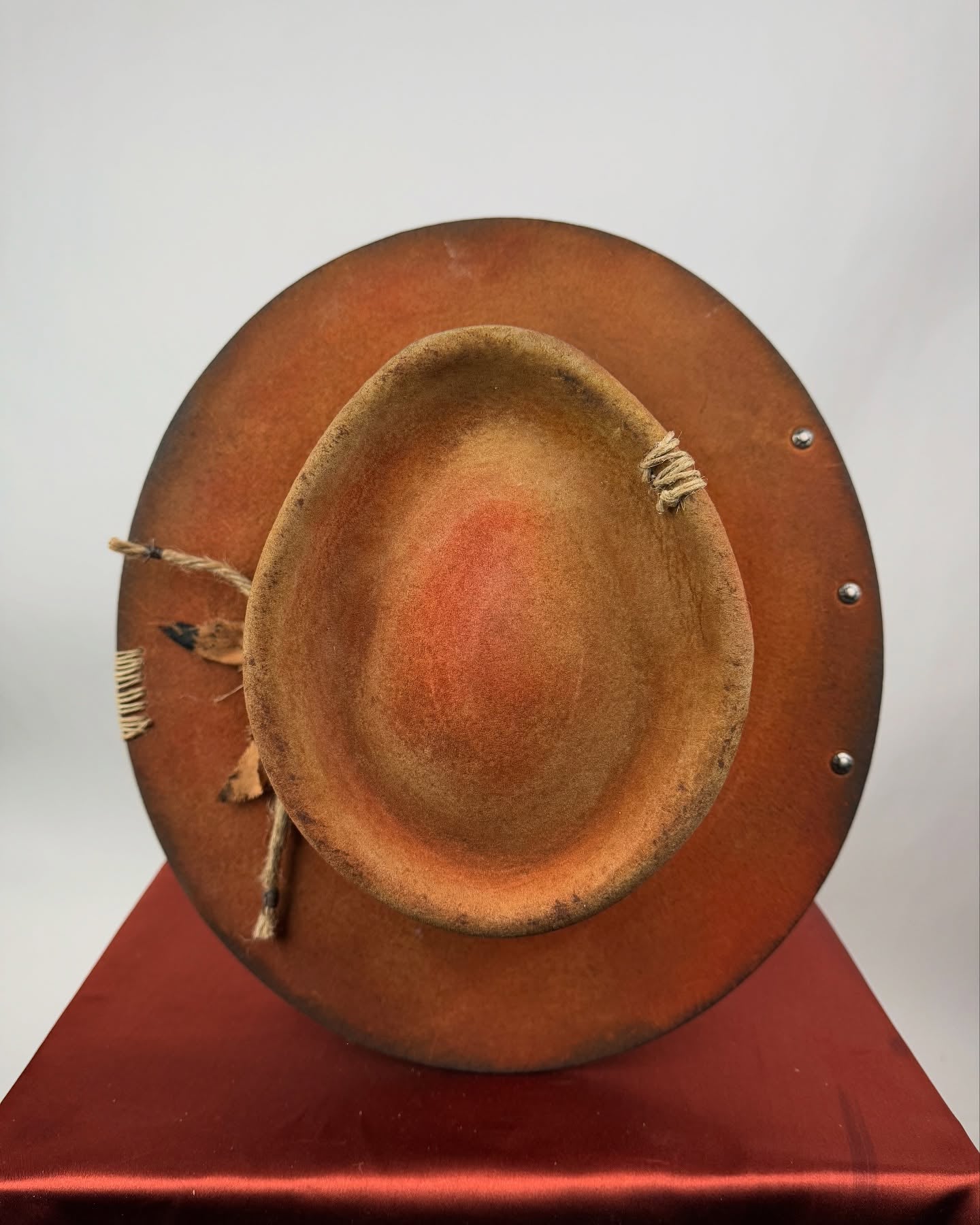 Brown Cowboy Hat With Playing Card Accent