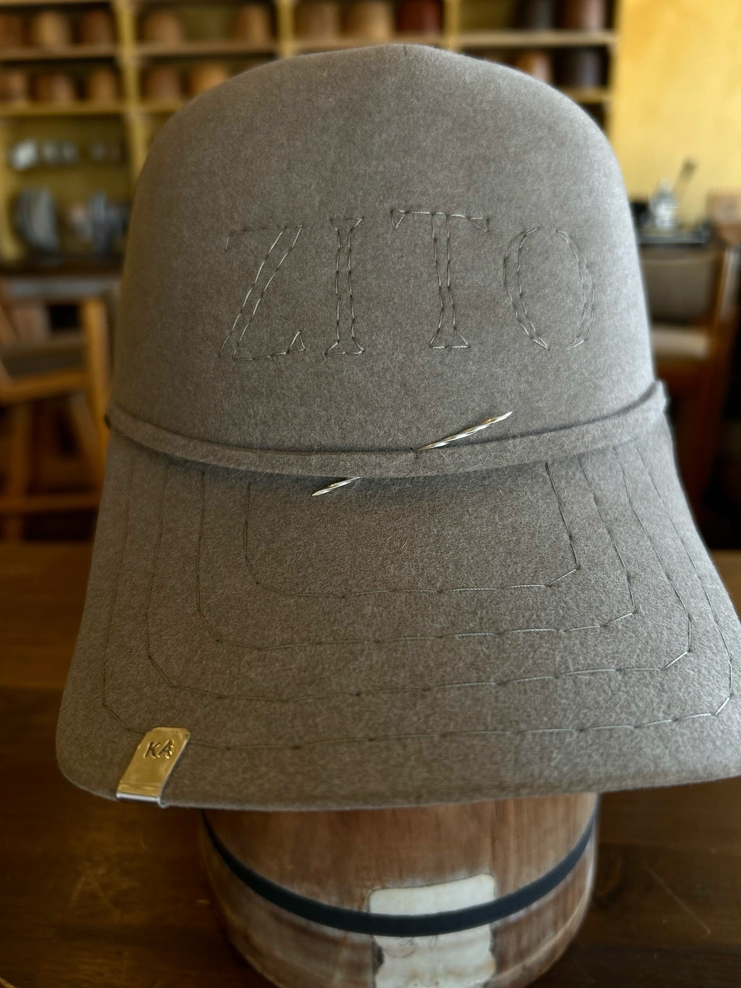 Embroidered Gray Baseball Cap