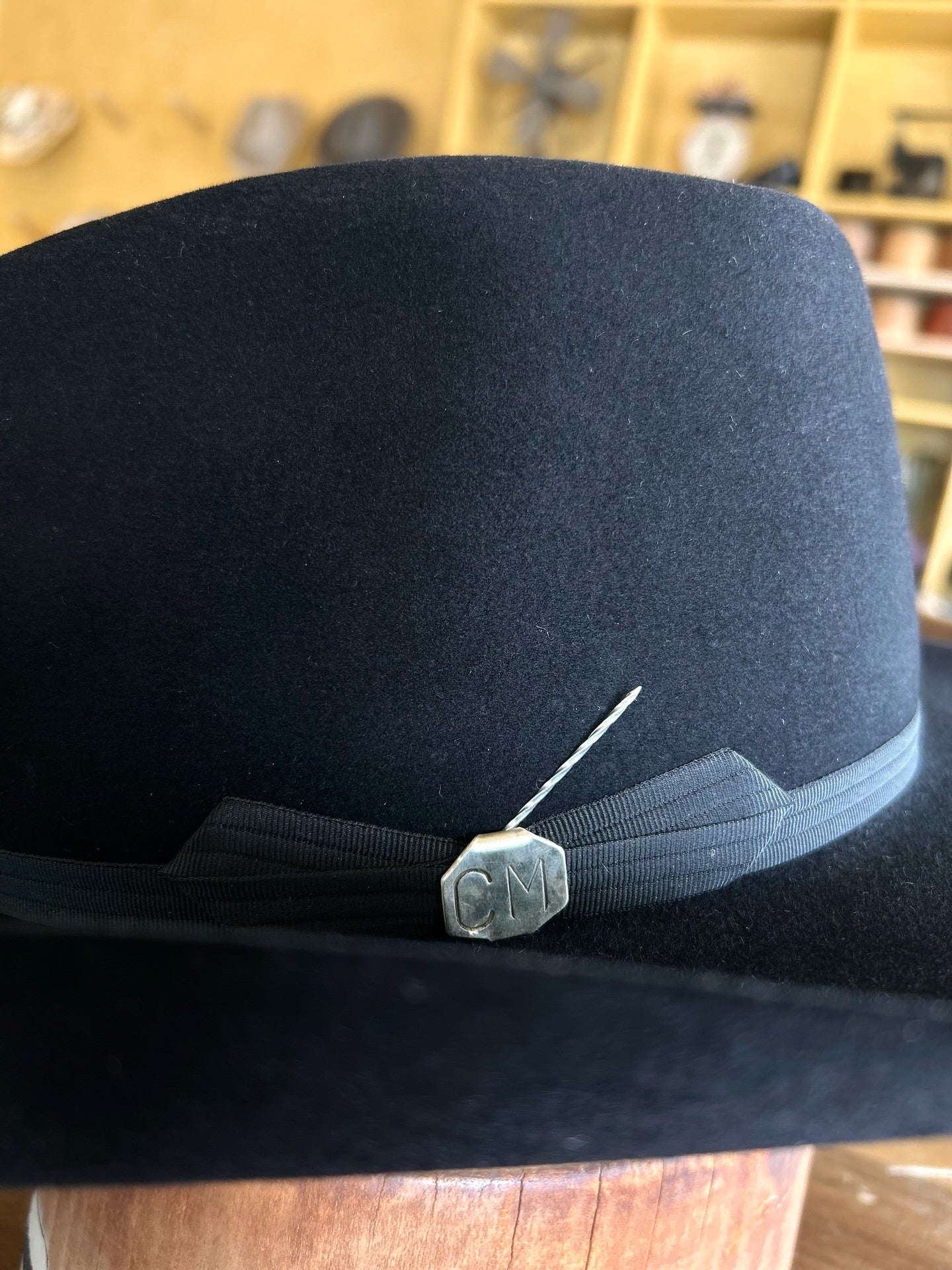 Handcrafted Black Wool Cowboy Hat