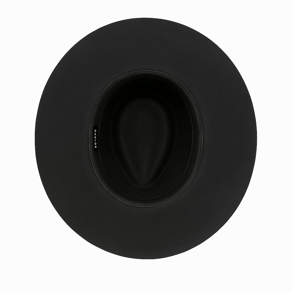 Classic Black Wool Cowboy Hat with Silver Accents