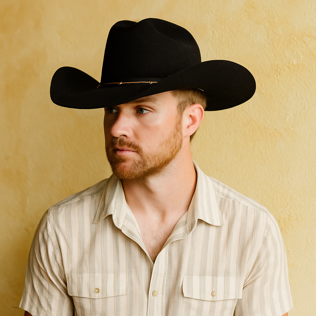 Handcrafted Black Cowboy Hat