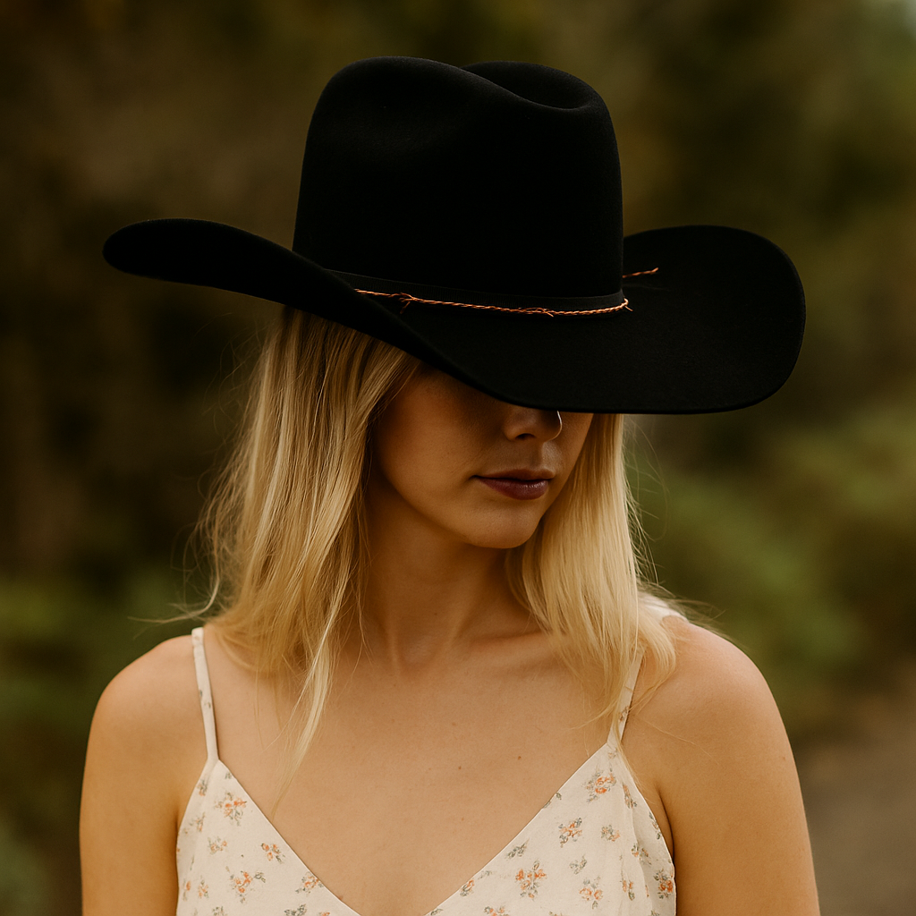 Handcrafted Black Cowboy Hat