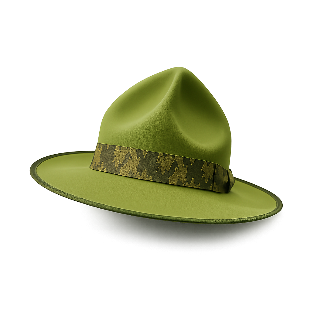 Olive Green Felt Hat