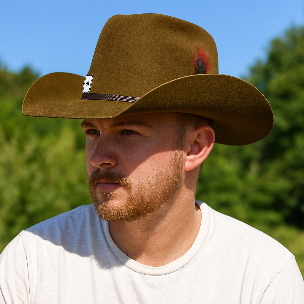 Olive Green Wool Cowboy Hat
