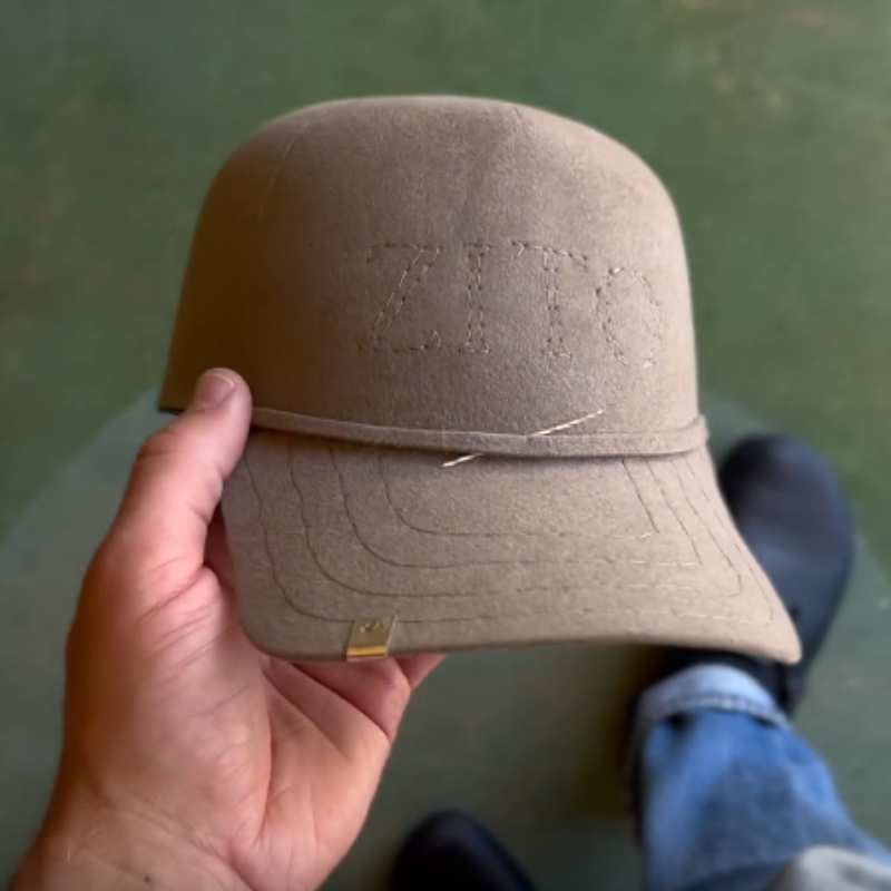 Embroidered Gray Baseball Cap