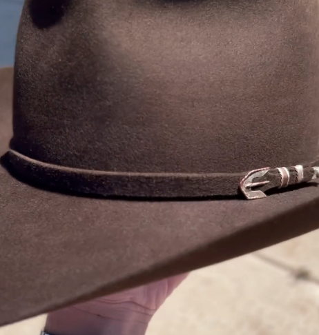 Classic Black Wool Cowboy Hat With Buckle Accent
