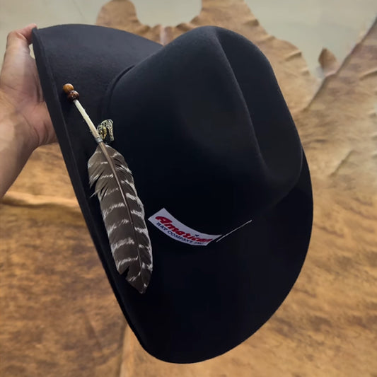 Feather Sticker Western Cowboy Hat