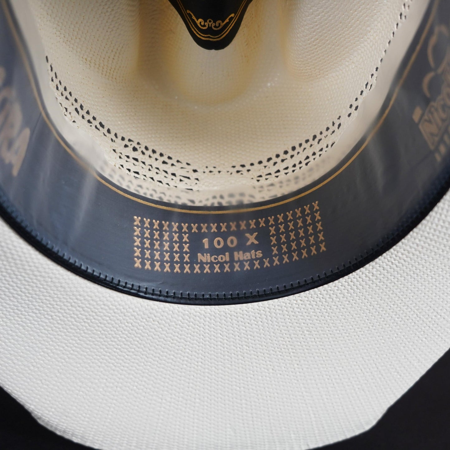 White Straw Cowboy Hat With Laser
