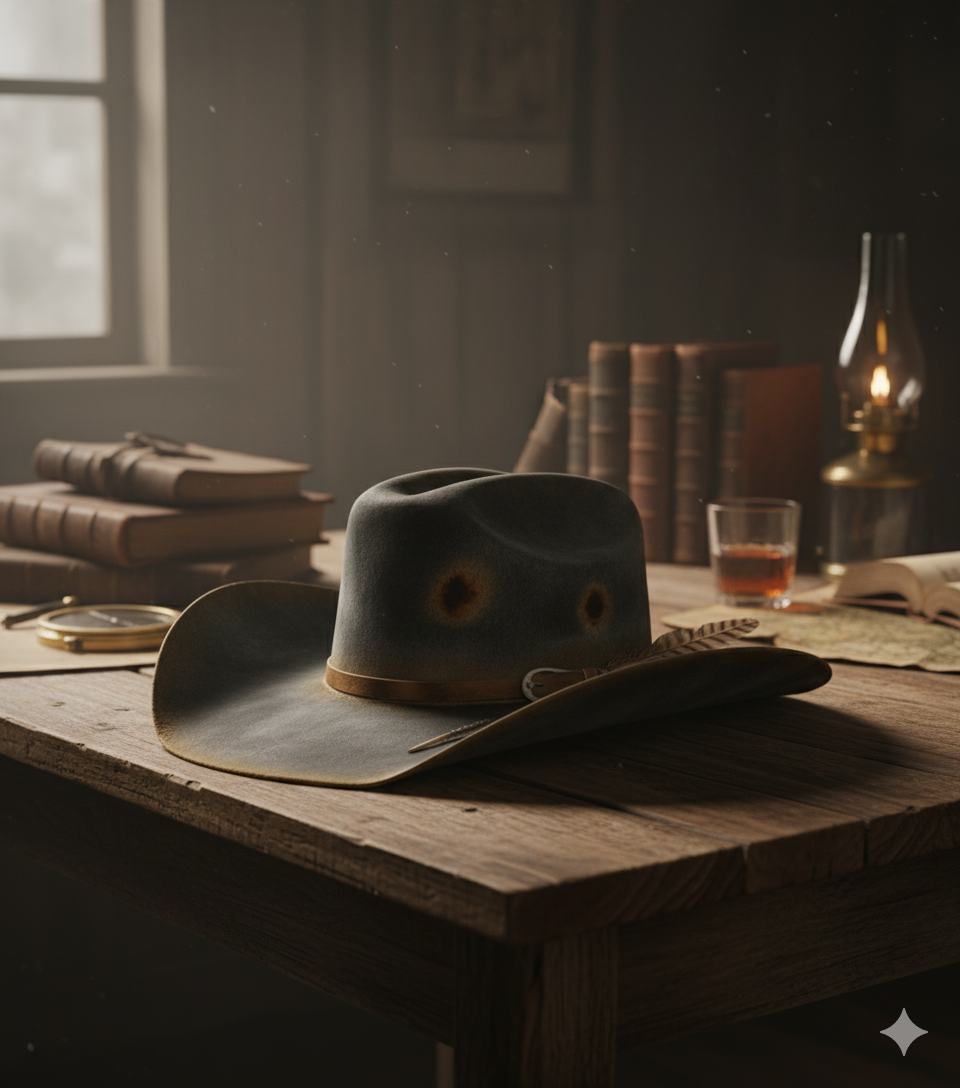 Distressed Gray Cowboy Hat