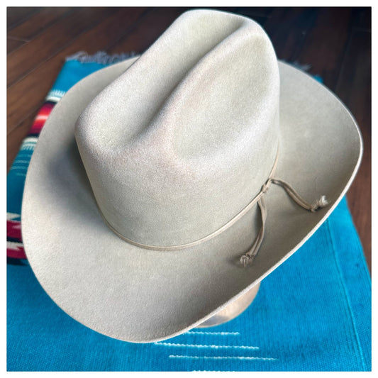 Classic Beige Wool Felt Cowboy Hat