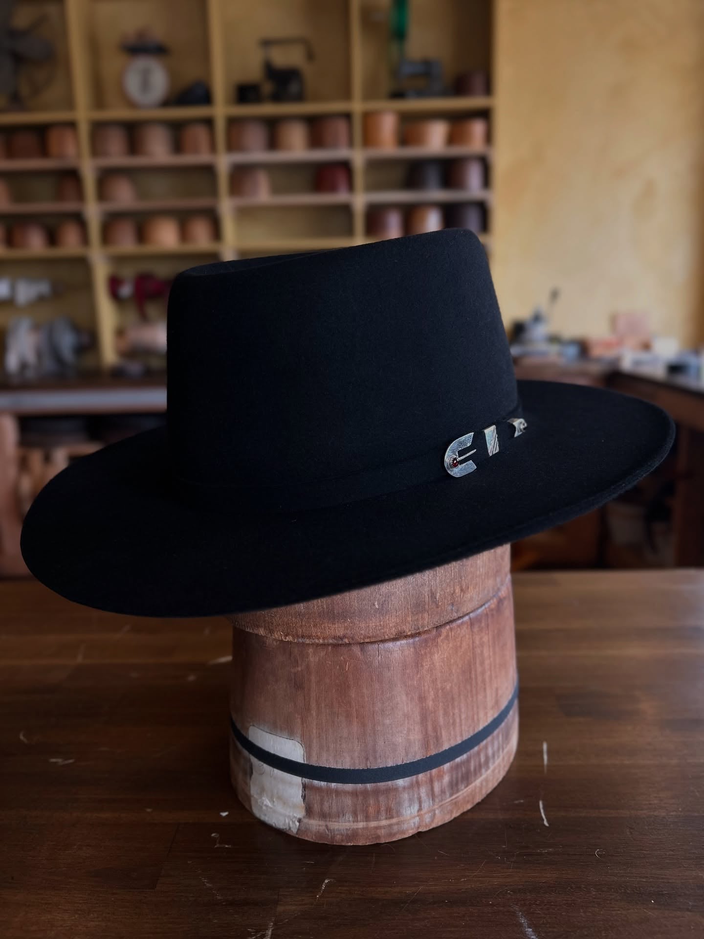 Handcrafted Black Wool Fedora