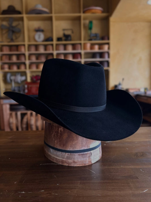 Handcrafted Black Wool Cowboy Hat
