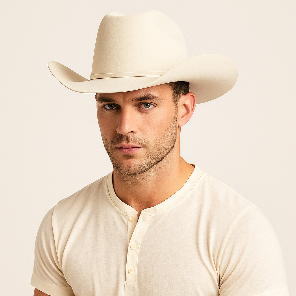 Classic Light Gray Wool Cowboy Hat
