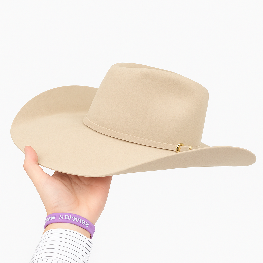 Light Gray Wool Cowboy Hat