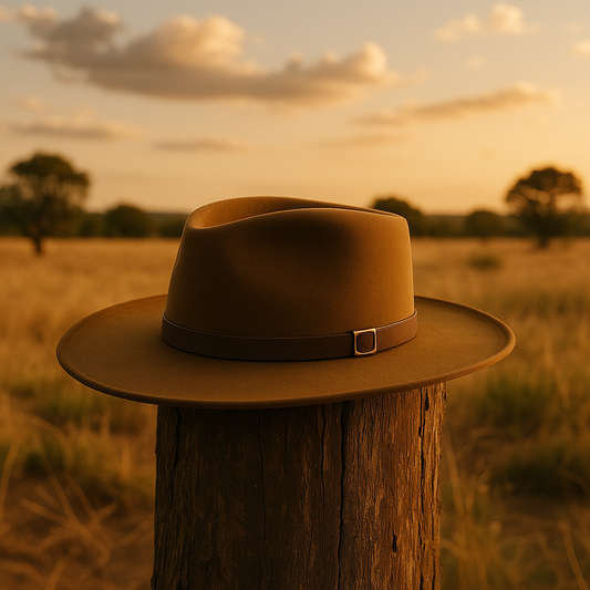 Handcrafted Brown Wool Fedora Artisan Style