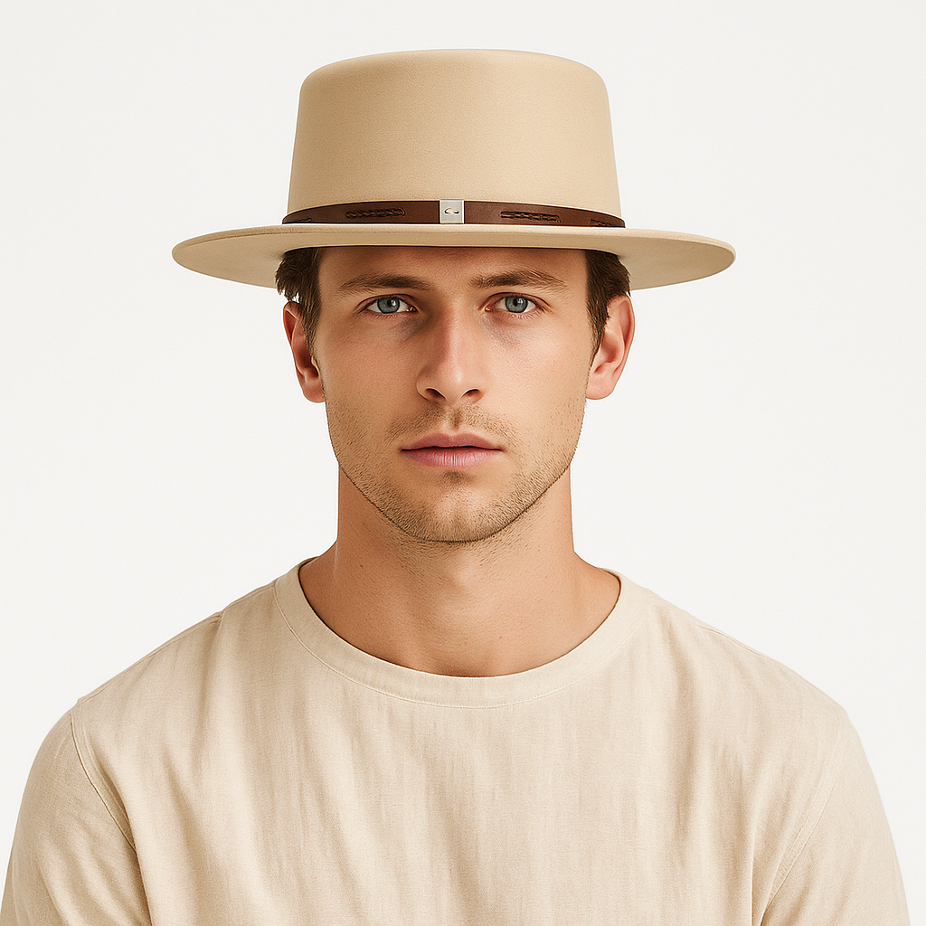 Handcrafted Tan Wool Fedora