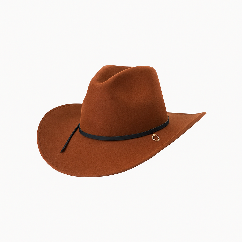 Brown Wool Felt Cowboy Hat