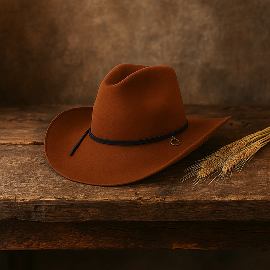 Brown Wool Felt Cowboy Hat