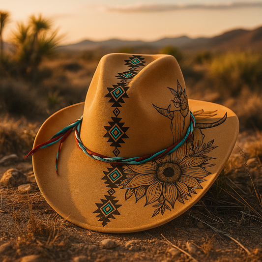 Bohemian Patterned Cowboy Hat
