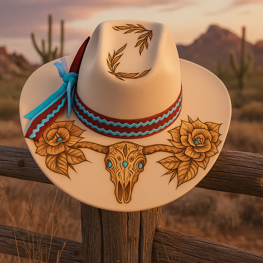 Hand Painted Pink Cowboy Hat