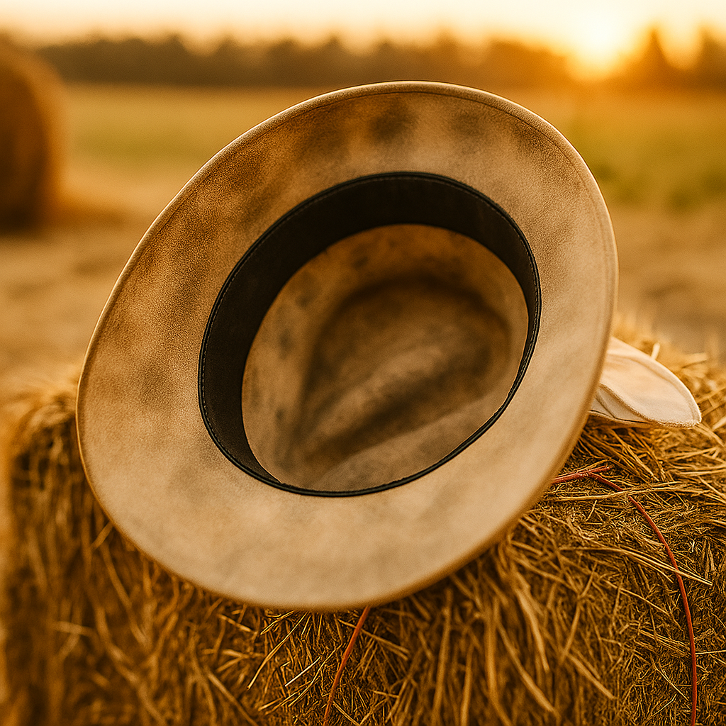 Distressed Tan Cowboy Hat