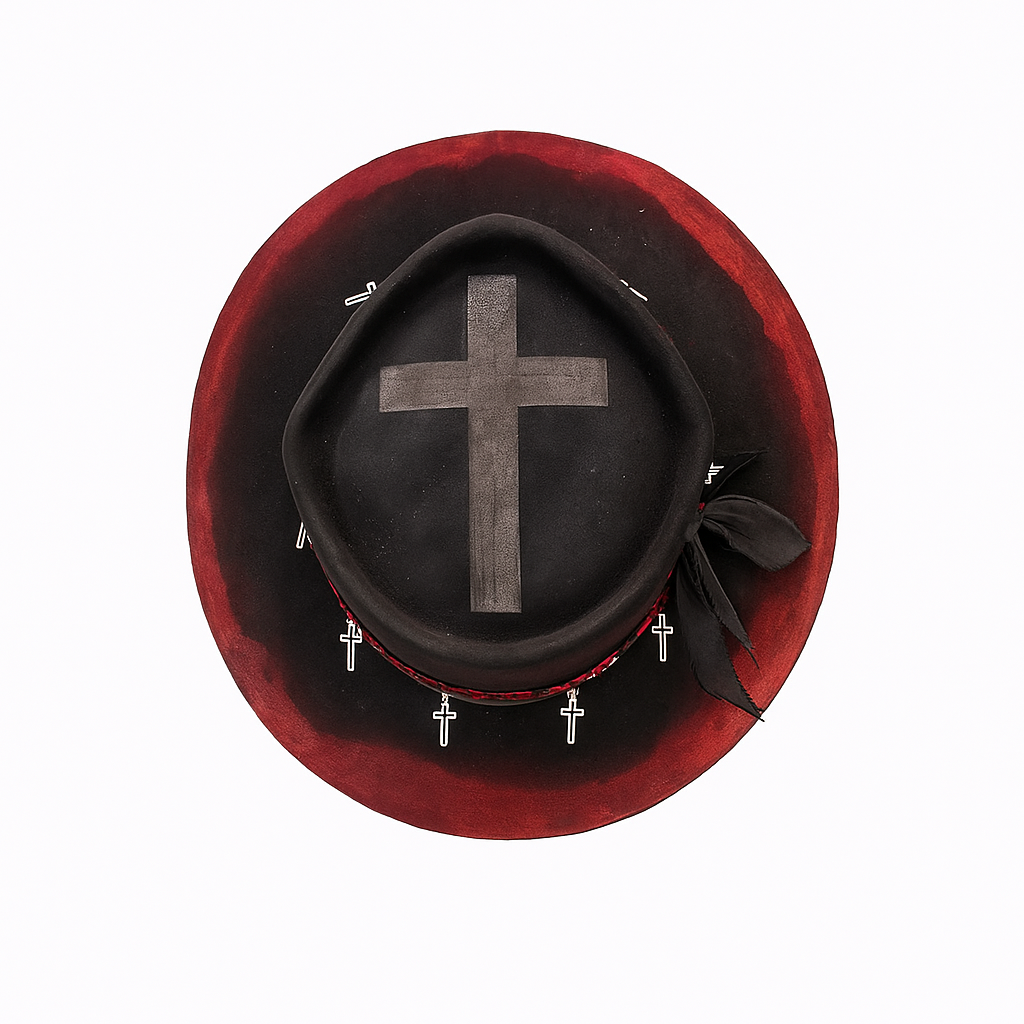 Gothic Chain - Embellished Black Fedora