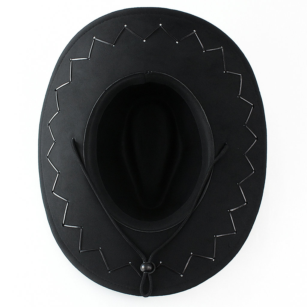 Black Stitched Cowboy Hat