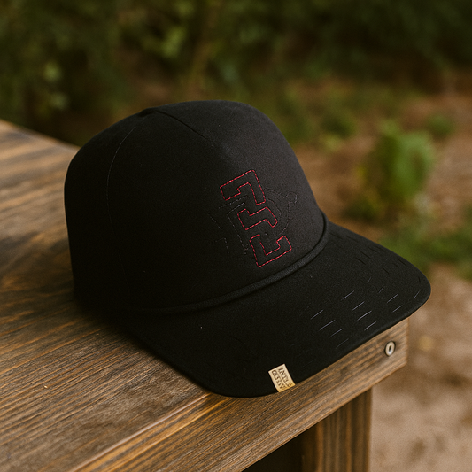 Black Embroidered Baseball Cap