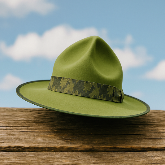Olive Green Felt Hat